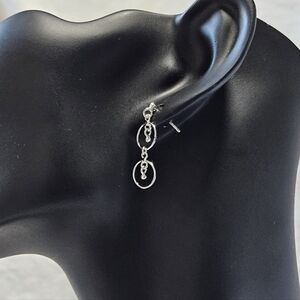 Giani Bernini Sterling Silver Double Circle Earrings J1-3124